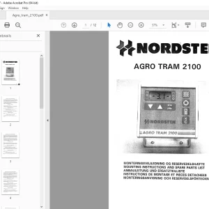 Nordsten Seed Drill Agro Tram 2100 Parts Manual - PDF DOWNLOAD