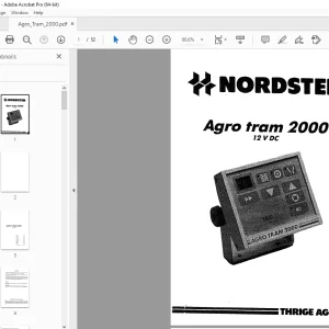 Nordsten Seed Drill Agro tram 2000 12 V DC Parts Manual PDF