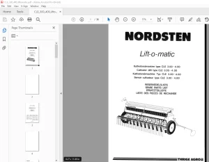 Nordsten Seed Drill CLE 3.00-4.00 Lift-o-matic Parts Manual - PDF DOWNLOAD