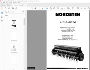 Nordsten Seed Drill CLF 4.00 Lift-o-matic Parts Manual - PDF DOWNLOAD