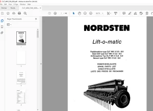 Nordsten Seed Drill CLF MK II 5.0-6.0 Lift-o-matic Parts Manual - PDF DOWNLOAD