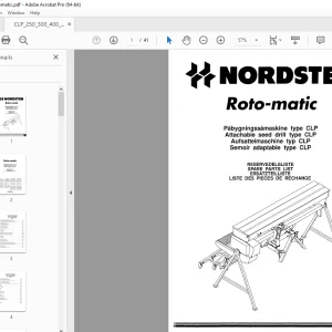 Nordsten Seed Drill CLP Roto-matic Parts Manual - PDF DOWNLOAD