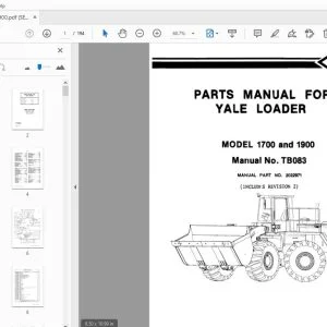 O&K 1700 & 1900 Yale Loader Parts Manual 2022971 - PDF DOWNLOAD