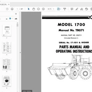 O&K 1700 PARTS & OPERATING MANUAL 2022711 - PDF DOWNLOAD