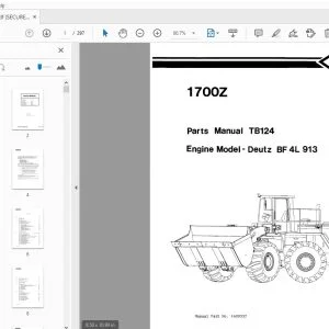 O&K 1700Z Engine Model Deutz BF 4L 913 PARTS MANUAL - PDF DOWNLOAD