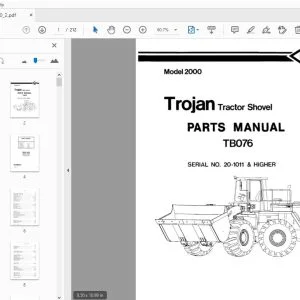 O&K 2000 Trojan Tractor Shovel Parts Manual TB076 - PDF DOWNLOAD