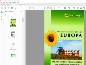 Opall Agri EUROPA Poloneseny oboustranny otocny pluh Servisní katalog náhradních dílů PDF