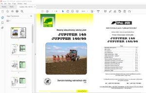 Opall Agri JUPITER 140 140-90 Nesený otočný pluh Servisní katalog náhradních dílů PDF