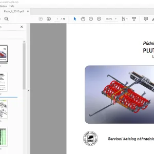 Opall Agri Půdní pěch PLUTO II 1,6-3,0m Servisní katalog náhradních dílů - PDF DOWNLOAD