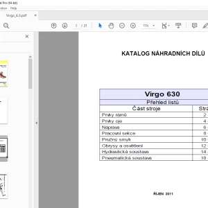 Opall Agri Virgo 630 Servisní náhradních dílů - PDF DOWNLOAD