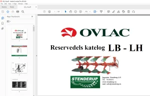 Ovlac Reservedels katelog LB - LH - PDF DOWNLOAD