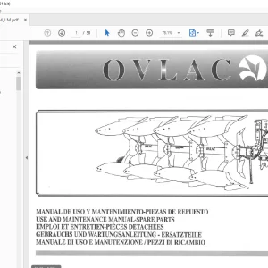 Ovlac SF LF SM LM Use & Maintenance & Parts Manual - PDF DOWNLOAD