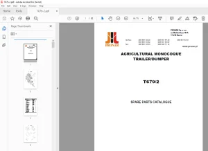 PRONAR T679-2 MONOCOQUE TRAILER DUMPER Operation Manual PDF