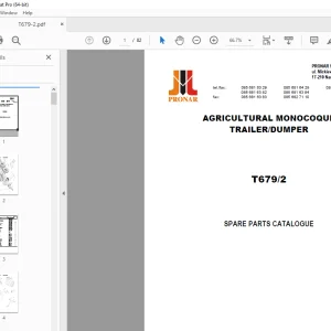 PRONAR T679-2 MONOCOQUE TRAILER DUMPER Operation Manual PDF