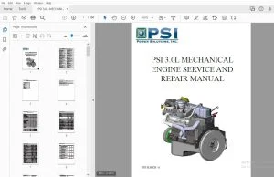 PSI 3.0L MECHANICAL ENGINE SERVICE AND REPAIR MANUAL - PDF DOWNLOAD