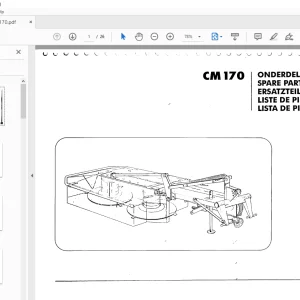 PZ Zweegers CM 170 Mower Parts Manual - PDF DOWNLOAD