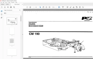 PZ Zweegers CM 190 Mower Parts Manual - PDF DOWNLOAD