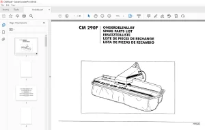 PZ Zweegers CM 290F Mower Parts Manual - PDF DOWNLOAD