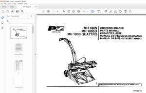 PZ Zweegers MH 180S MH 180SU  MH 180S Quattro Parts Manual PDF