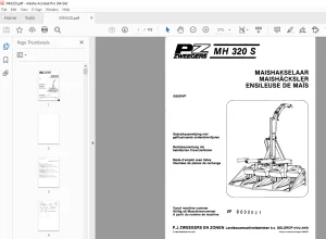 PZ Zweegers MH 320 S Betriebsanleitung mit Ersatzteillisten SN VP 0000001 PDF