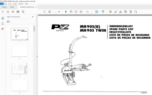 PZ Zweegers MH 90S(U) MH90S TWIN Parts Manual - PDF DOWNLOAD