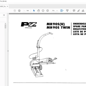 PZ Zweegers MH 90S(U) MH90S TWIN Parts Manual - PDF DOWNLOAD
