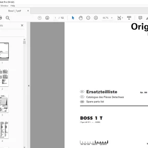 Pottinger BOSS 1 T Ladewagen Parts Manual - PDF DOWNLOAD