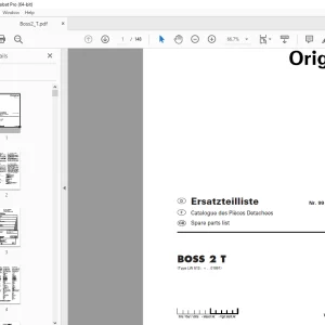 Pottinger BOSS 2 T Ladewagen Parts Manual - PDF DOWNLOAD