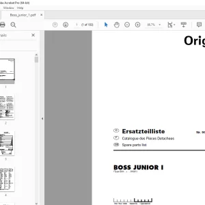 Pottinger BOSS JUNIOR I Ladewagen Parts Manual - PDF DOWNLOAD