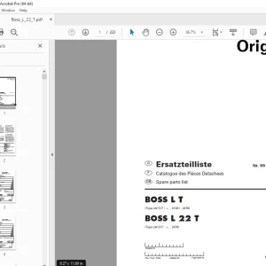 Pottinger BOSS L T BOSS L 22 T Ladewagen Parts Manual - PDF DOWNLOAD