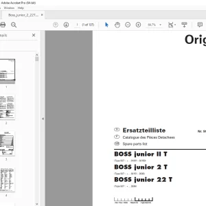 Pottinger BOSS junior II T BOSS junior 2 T BOSS junior 22 T Parts Manual PDF