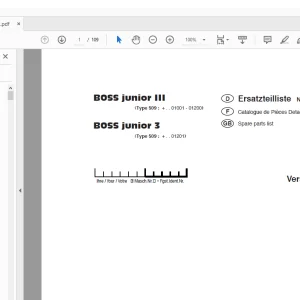 Pottinger BOSS junior III BOSS junior 3 Ladewagen Parts Manual PDF