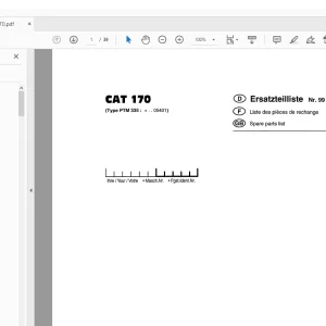 Pottinger CAT 170 Mower Parts Manual - PDF DOWNLOAD
