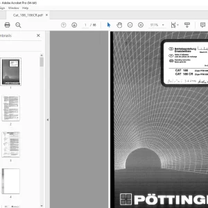Pottinger CAT 186 & CAT 186 CR Mower Parts Manual - PDF DOWNLOAD