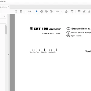 Pottinger CAT 190 economy Mower Parts Manual - PDF DOWNLOAD