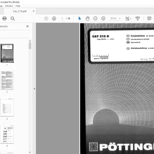 Pottinger CAT 215 D Mower Parts Manual - PDF DOWNLOAD