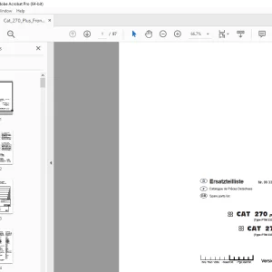 Pottinger CAT 270 plus front & CAT 270 front Mower Parts Manual PDF