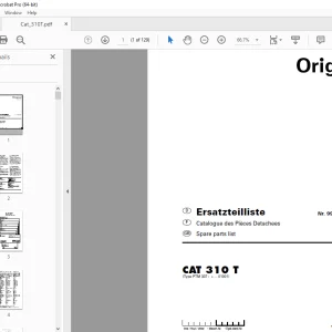 Pottinger CAT 310 T Mower Parts Manual - PDF DOWNLOAD