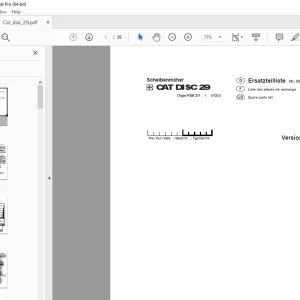 Pottinger CAT DISC 29 Mower Parts Manual - PDF DOWNLOAD
