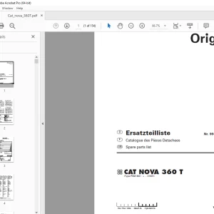Pottinger CAT NOVA 360 T Mower Parts Manual - PDF DOWNLOAD