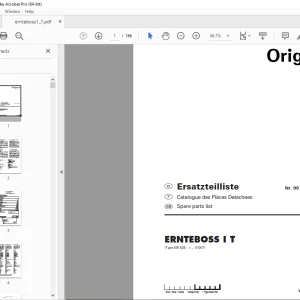 Pottinger ERNTEBOSS I T Parts Manual - PDF DOWNLOAD