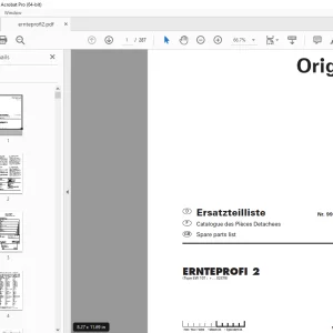 Pottinger ERNTEPROFI 2 Ladewagen Parts Manual - PDF DOWNLOAD
