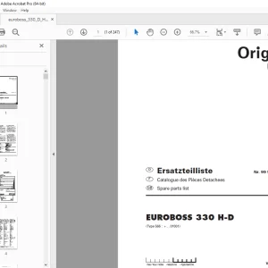 Pottinger EUROBOSS 330 H-D Ladewagen Parts Manual - PDF DOWNLOAD