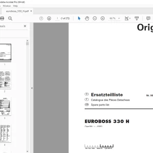 Pottinger EUROBOSS 330 H Ladewagen Parts Manual - PDF DOWNLOAD