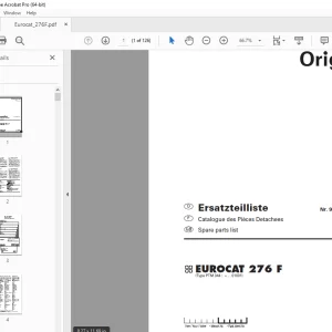 Pottinger EUROCAT 276 F Mower Parts Manual - PDF DOWNLOAD