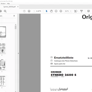 Pottinger GRUBBER SYNKRO 2600 S Parts Manual - PDF DOWNLOAD