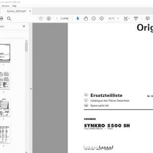 Pottinger GRUBBER SYNKRO 5500 SH Parts Manual PDF