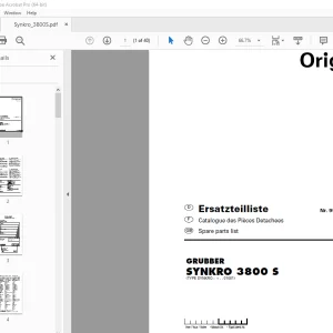 Pottinger Grubber SYNKRO 3800 S Parts Manual - PDF DOWNLOAD