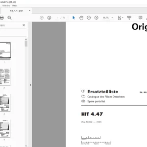 Pottinger HIT 4.47 Rotary Tedder Parts Manual - PDF DOWNLOAD