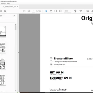 Pottinger HIT 69 N EUROHIT 69 N Rotary Tedder Parts Manual PDF